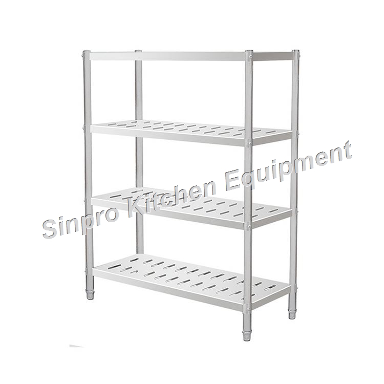 Assemble Commercial Stainless Steel Kitchen Rack Storage Punching Shelf