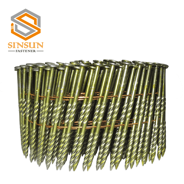 Wholesale 15 Degree Wire Galvanized Metal Collated Coil Nails