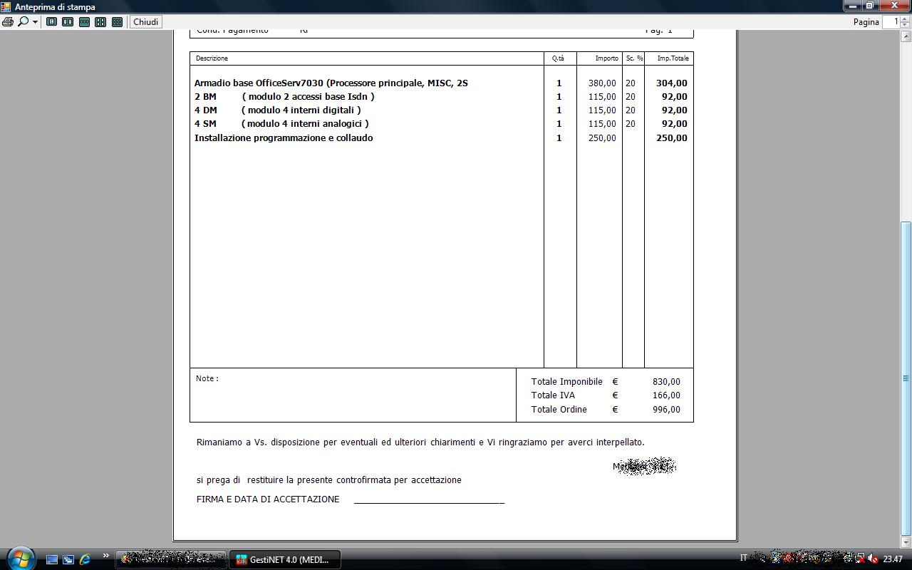 software per gestione preventivi / offerte