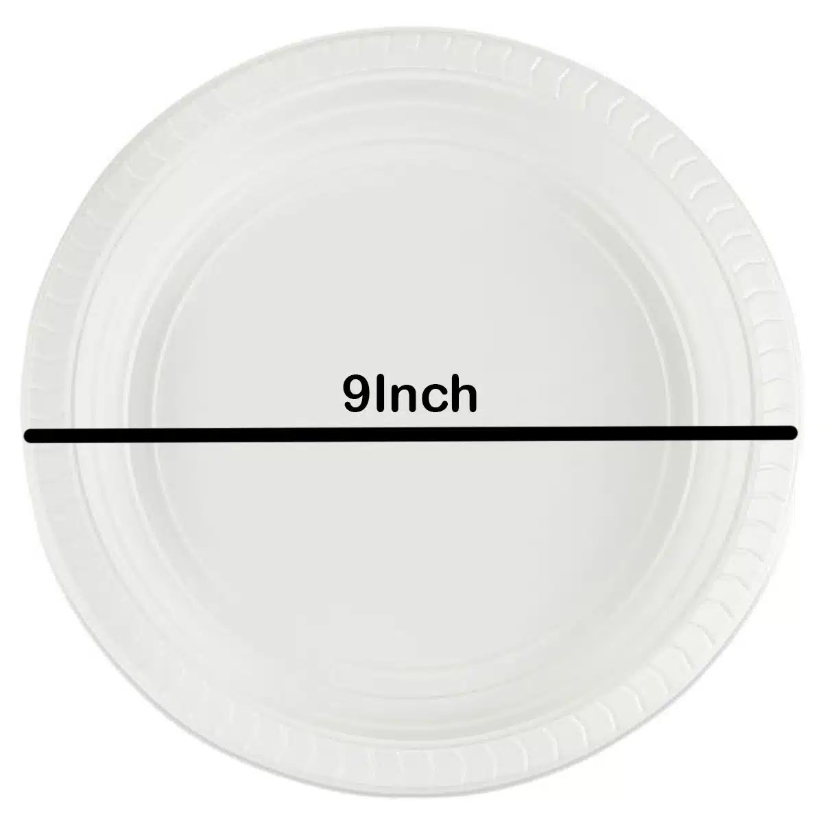 Disposable 9 Inch Plastic Plate 12/25Pcs/Pack Sin Tat Toys