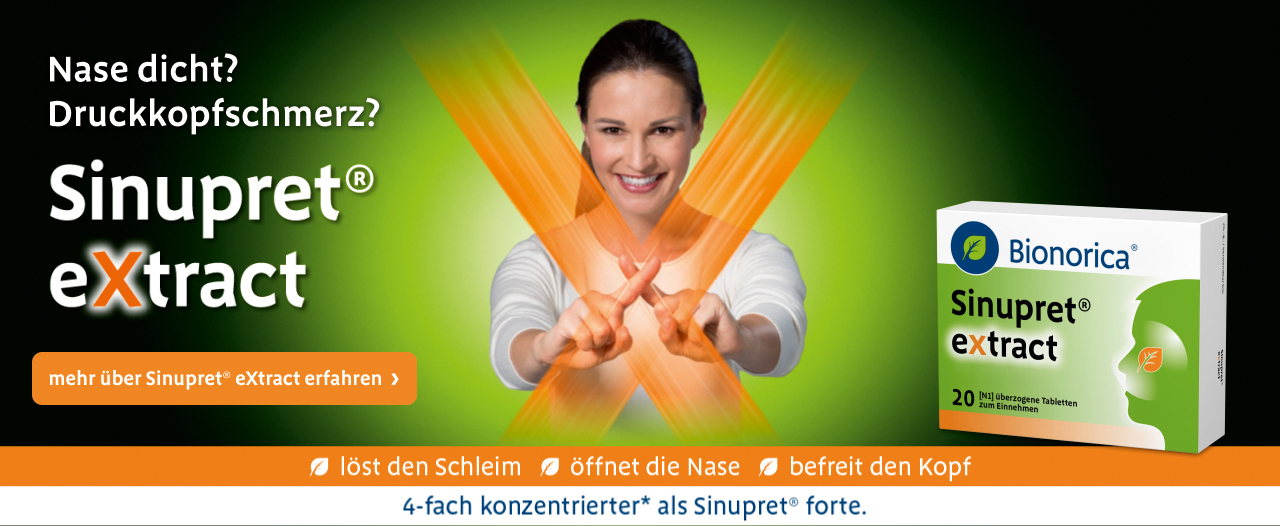 Sinupret® eXtract Nase dicht? Druckkopfschmerz?