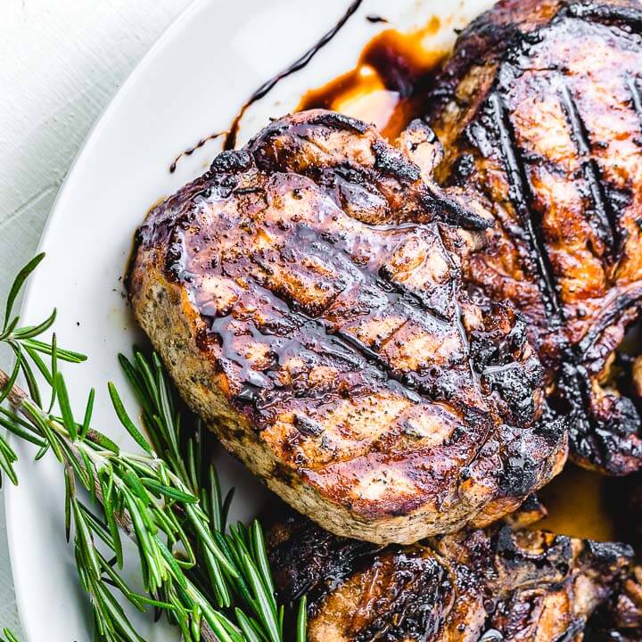 Rosemary Marinated Grilled Pork Chops Sip and Feast