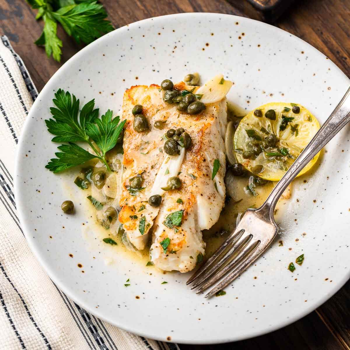 Cod Piccata Sip and Feast
