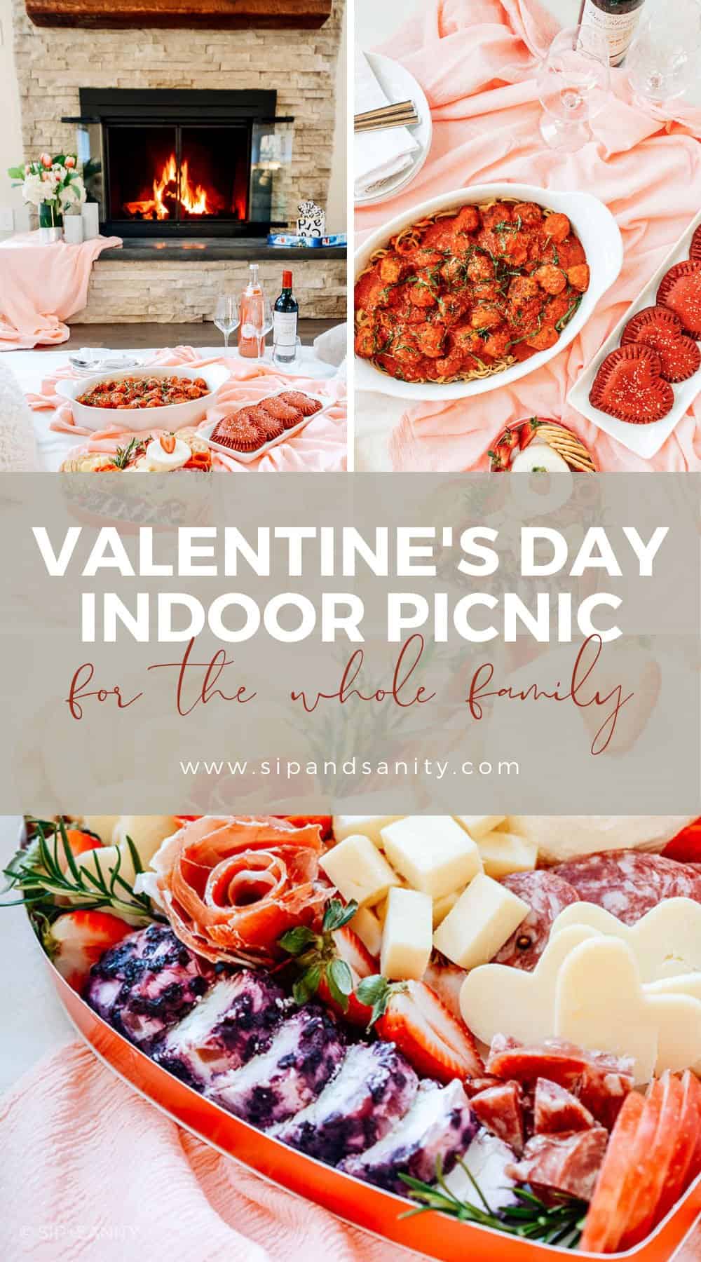 Valentine’s Day Indoor Picnic • Sip + Sanity • Entertaining