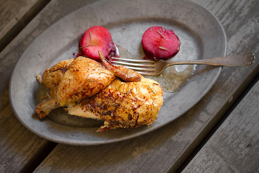 Unexpected Flavors Roast Chicken with Honey Rosemary Plums SippitySup