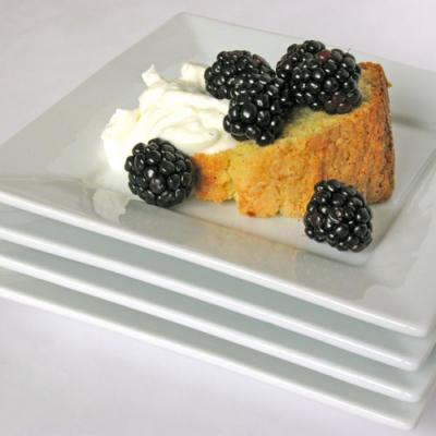 Sweet Cornmeal Cake with Berries and Cream - SippitySup