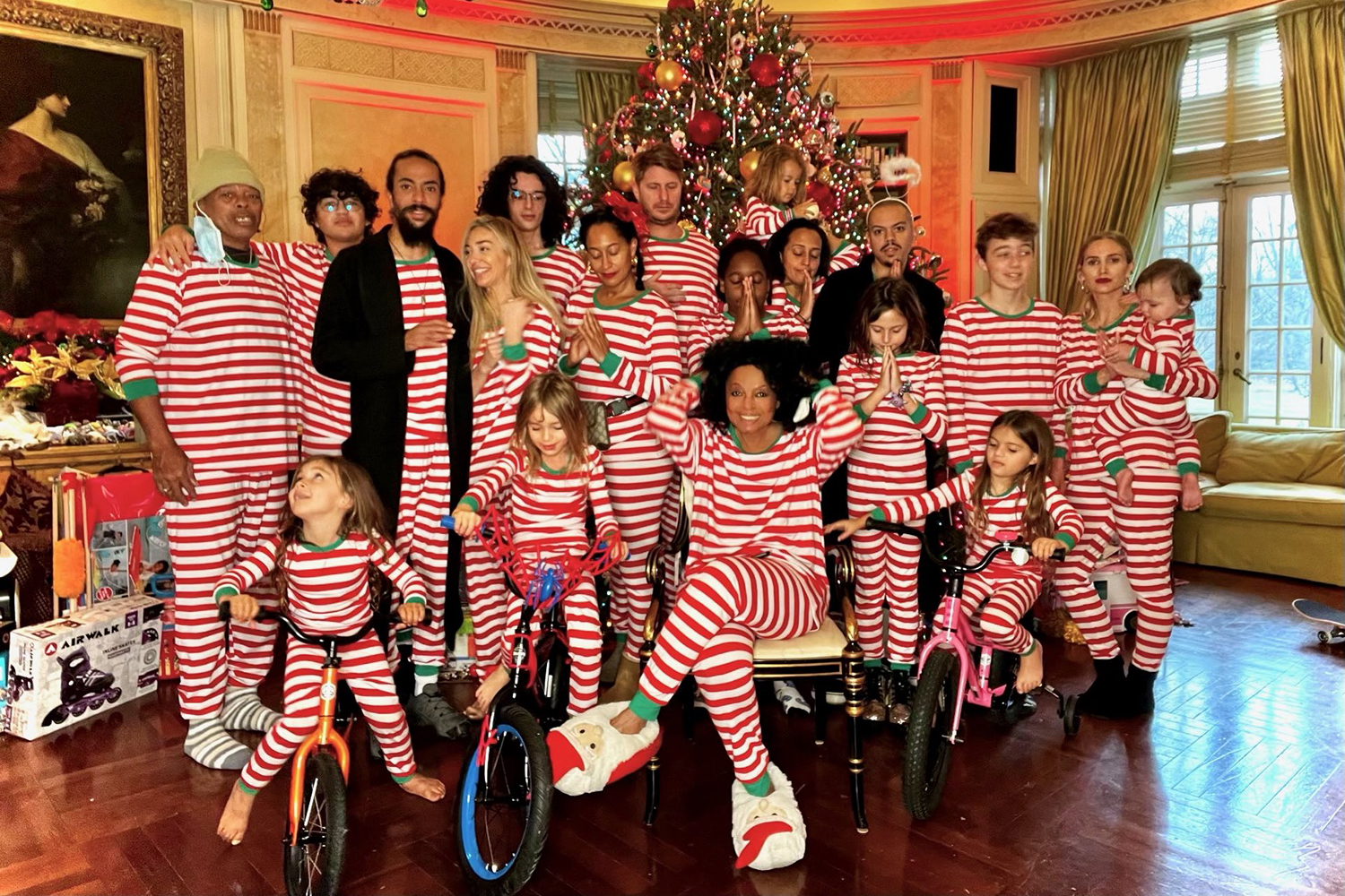 Diana Ross Celebrates Christmas In Matching Pajamas With Her Kids