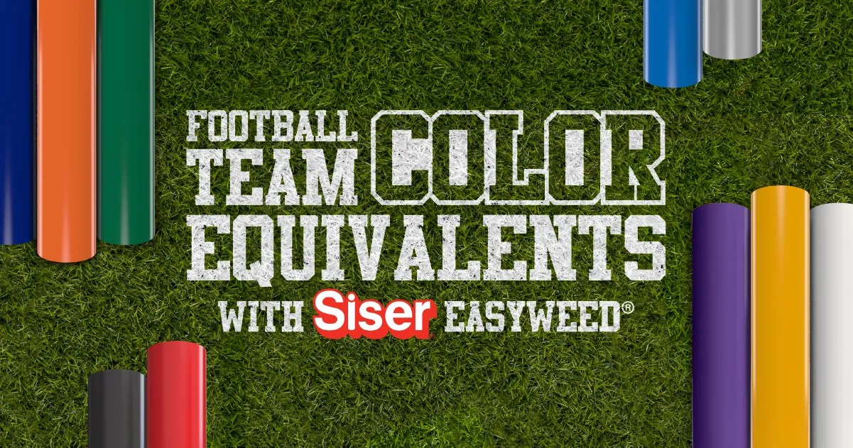 Football Team Color Equivalents with EasyWeed® Siser North America