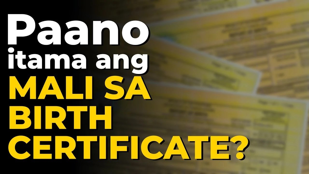 Paano Itama ang Mali sa Birth Certificate