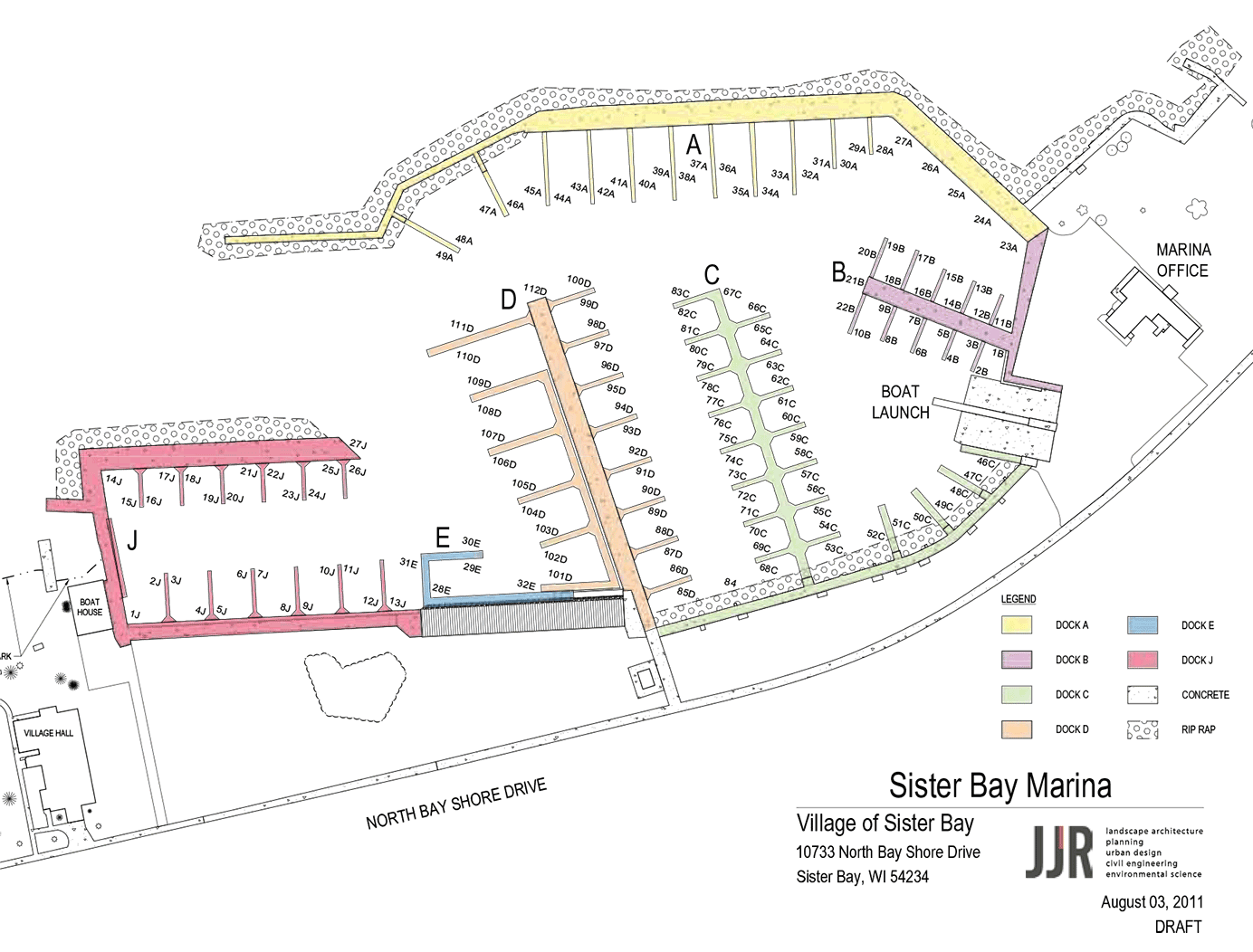 Marina Layout Map Sister Bay Marina