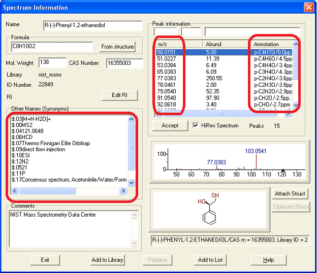 NIST 20 Mass Spectral Library, NIST 2020/2017 Database, Agilent Format Available