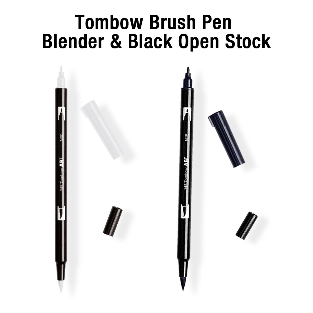 Tombow Brush Pen Blender & Black Open Stock Sitaram Stationers