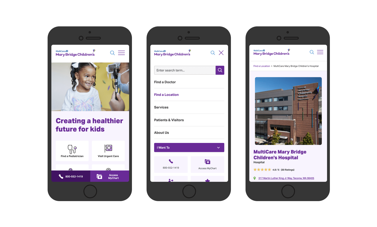 Mary Bridge Children's Hospital & Health Network SiteCrafting