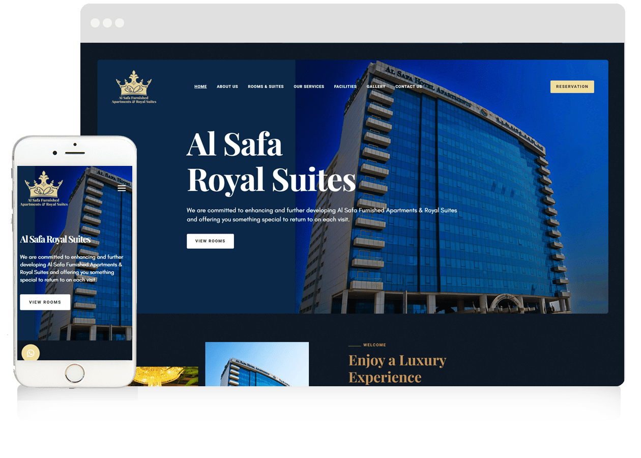 Al Safa Royal Suites Sitemap  Design Qatar