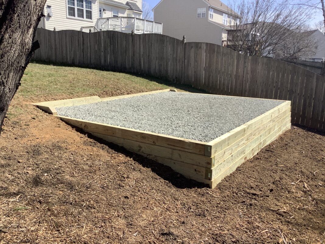 Chris S. Gravel Shed Foundation in Alexandria, VA Site Preparations
