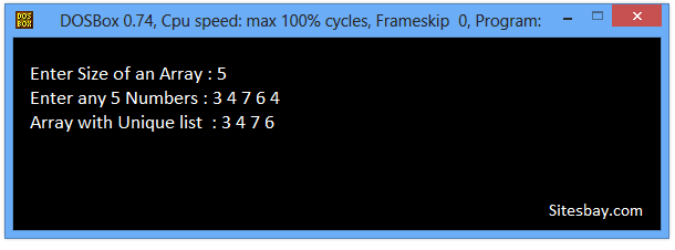 Delete Duplicate Elements in an Array Number Program in C++ C++ Programs