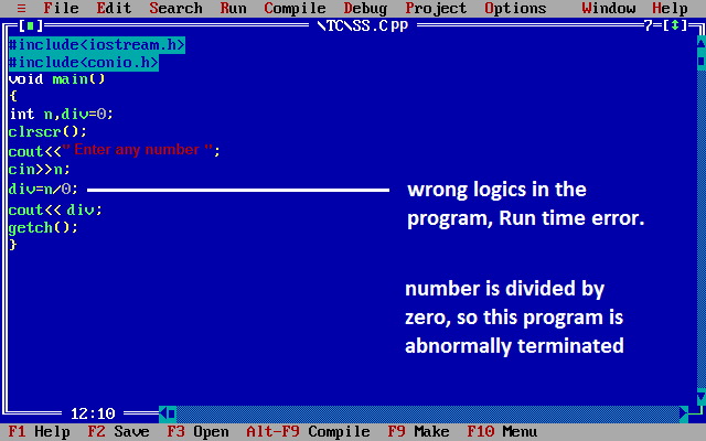 Errors in C++ Types of Error in C++ Sitesbay