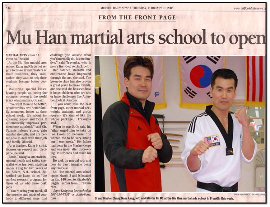 Taunton Mu Han Total Martial Arts ARTICLES