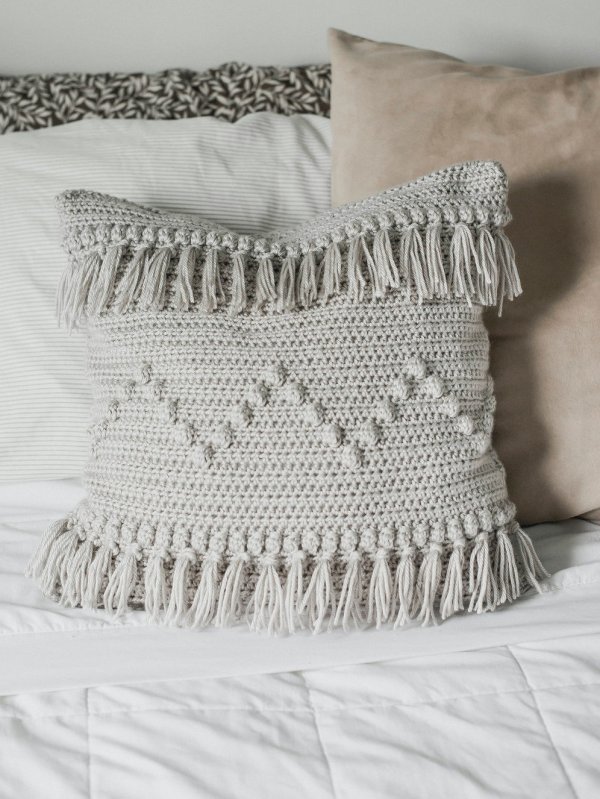 Farmhouse Style Crochet Pillow Free Patterns Six Clever Sisters