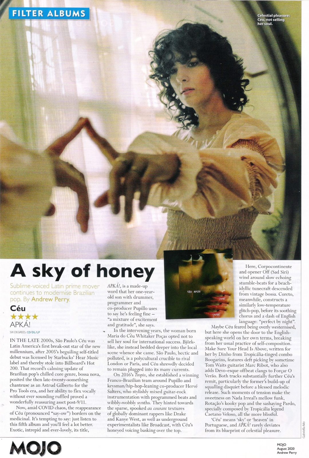 CÉU’S “APKÁ!” ALBUM RECEIVES FOUR-STAR RAVE REVIEW IN MOJO