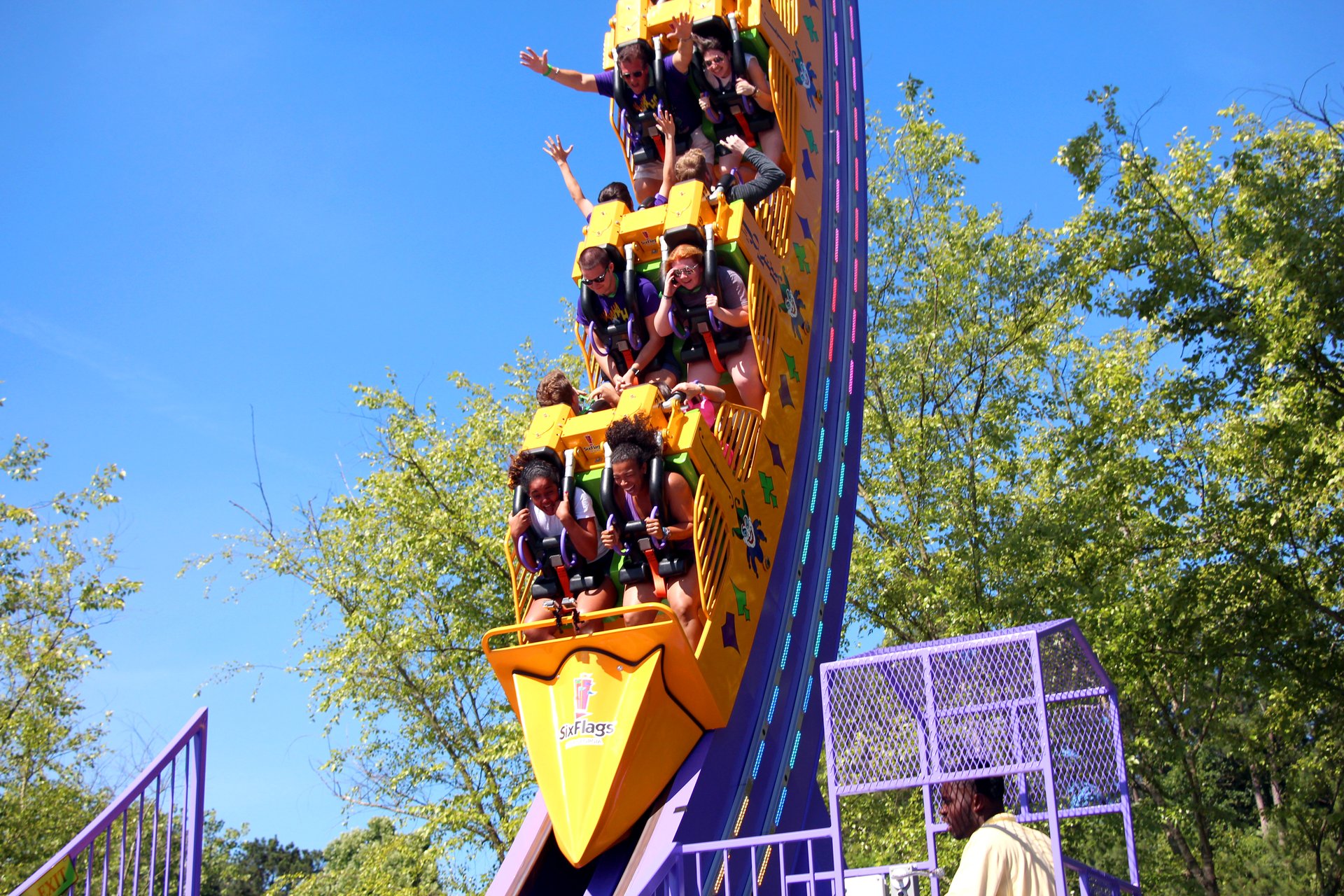 The Joker Chaos Coaster Six Flags Over