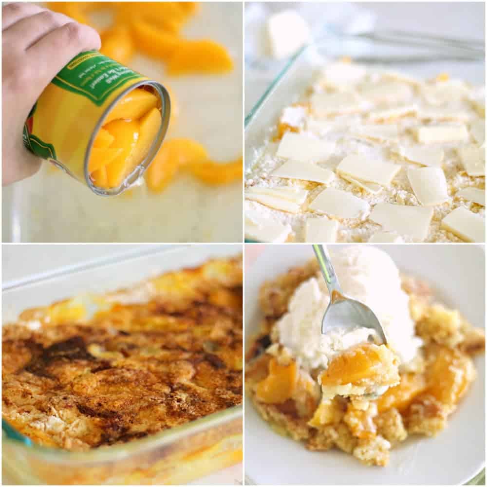 Peach Cobbler Recipe Canned Peaches Cake Mix / EASY PEACH COBBLER WITH CAKE MIX Butter with a