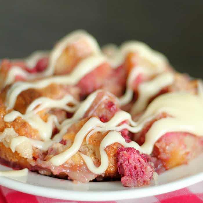 Copycat Kneaders Raspberry Bread Pudding Recipe Six Sisters' Stuff