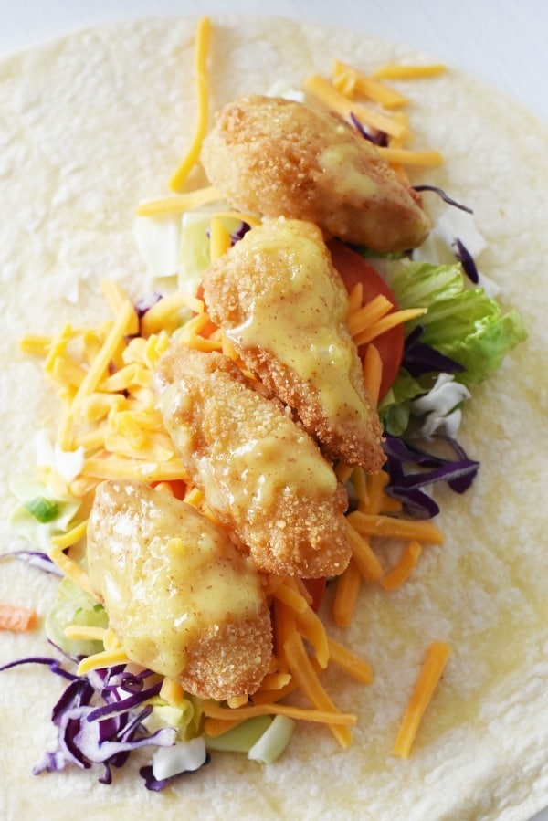 Honey Mustard Fish Crunch Wraps