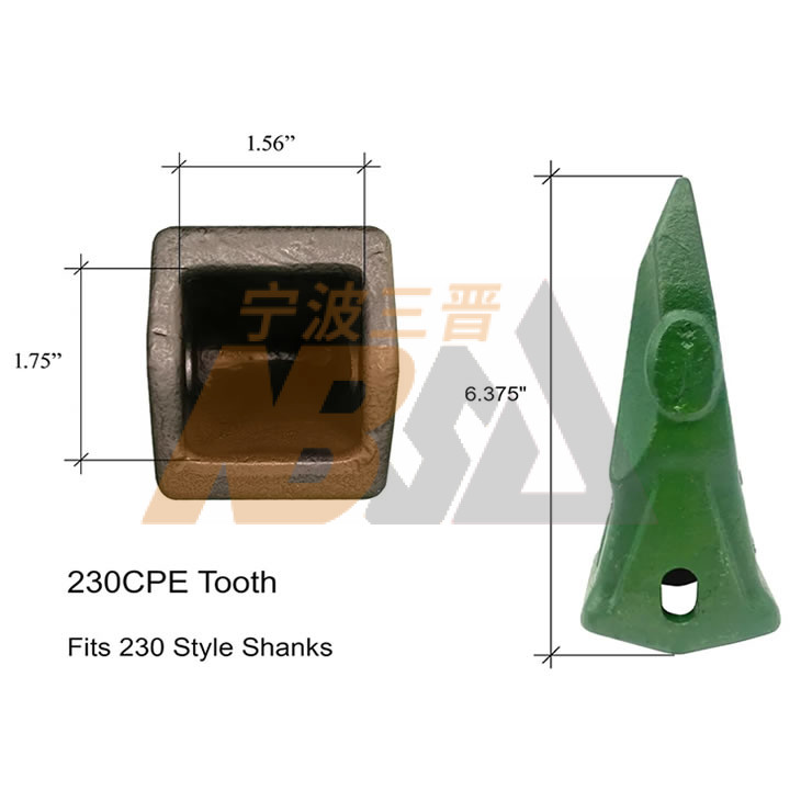 230CPE H&L Style Replacement Chisel Teeth
