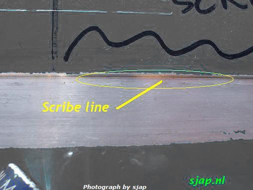 Scribe marks on lapjoints, extra information. 7372/3/4/500