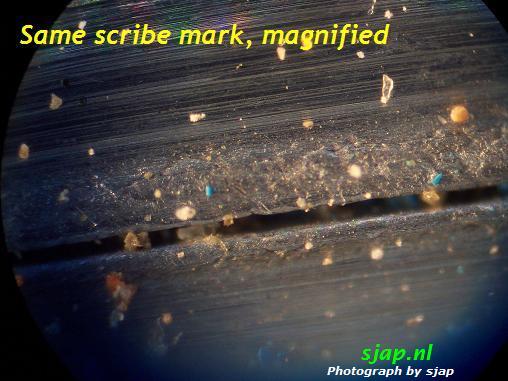 Scribe marks on lapjoints, extra information. 7372/3/4/500