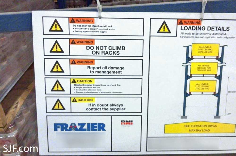 Used Frazier Drive In Pallet Rack System for sale