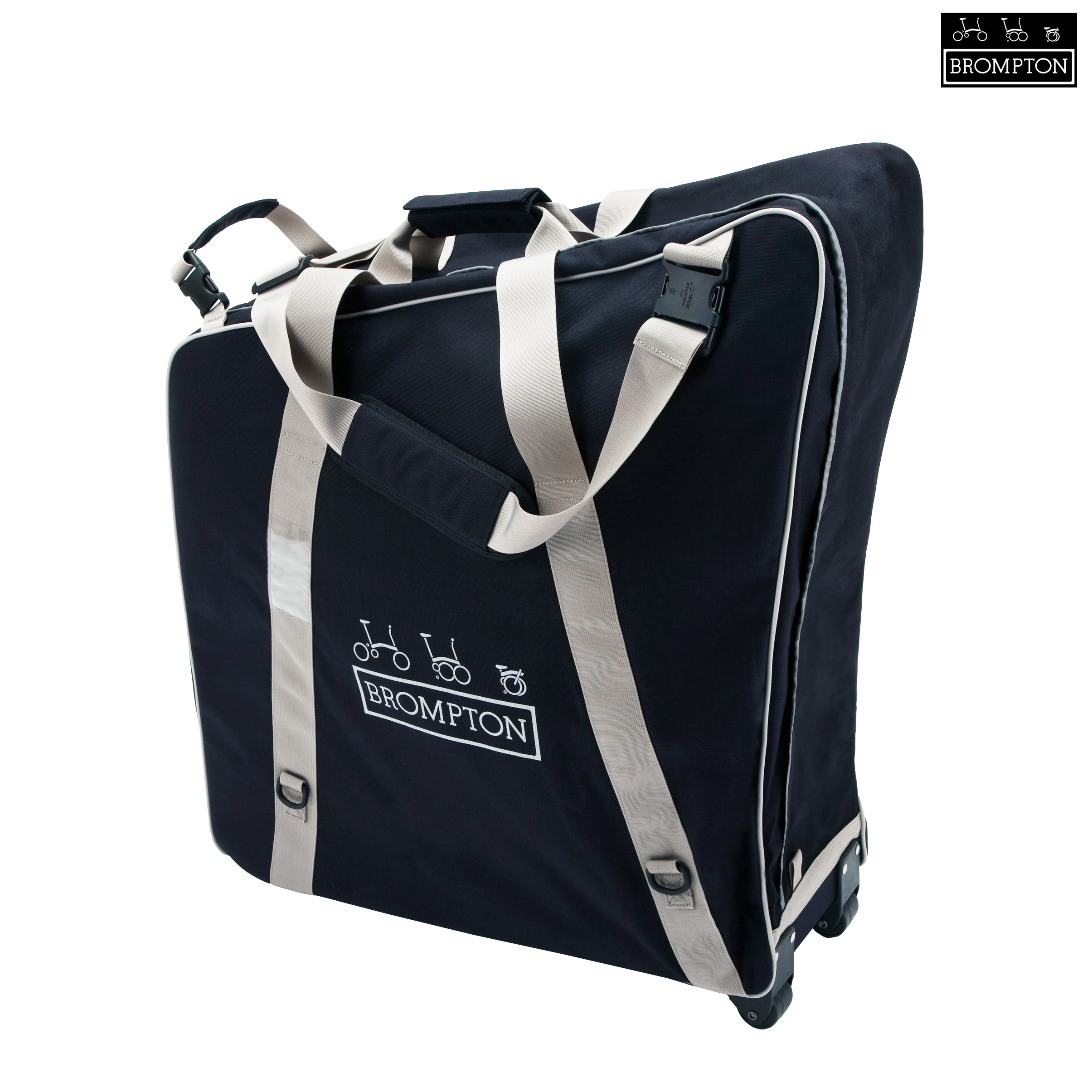 Brompton bikebag, c/w castors & strap. QBBAG