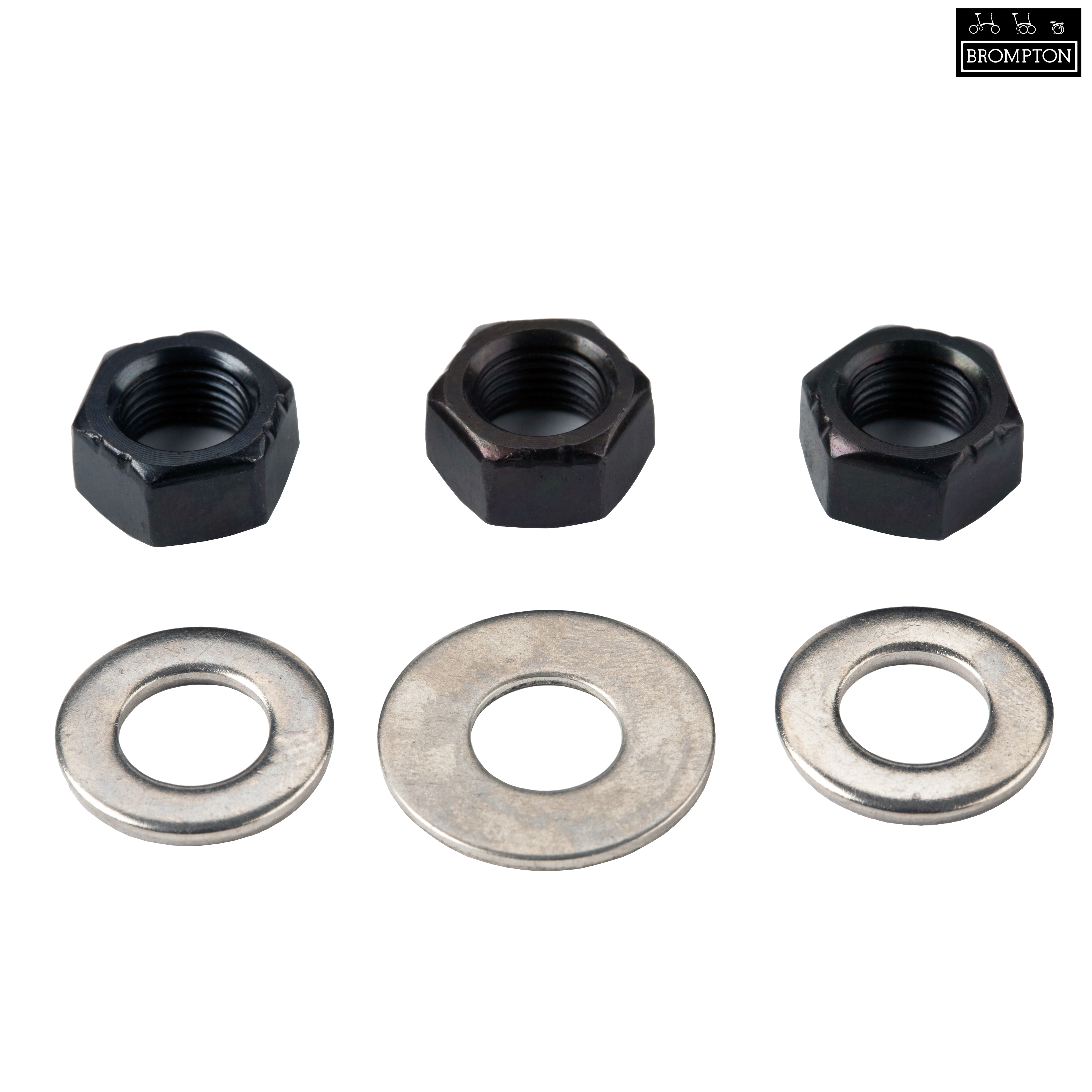 Brompton Axle Nuts + Washers QRW2NB