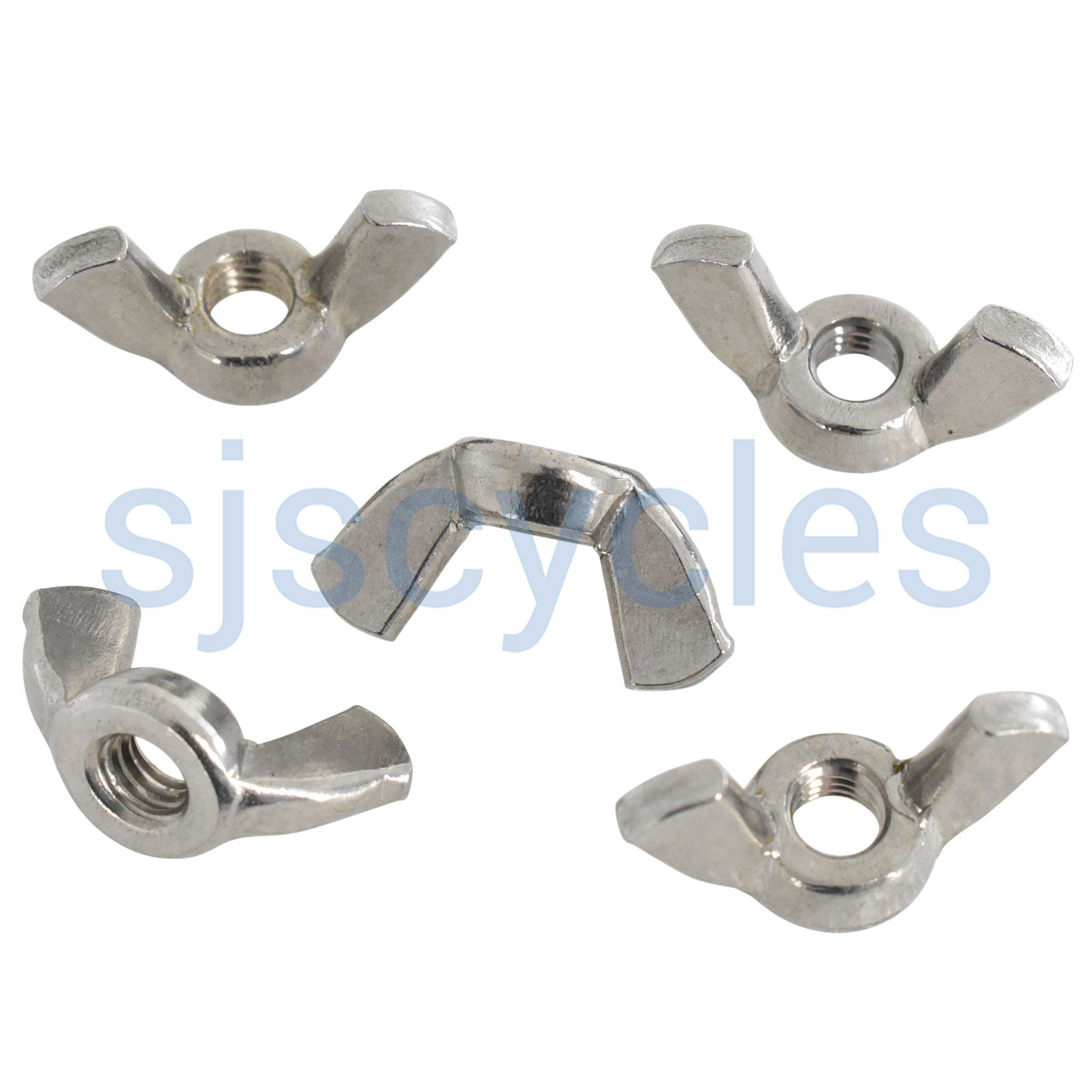 Stainless Steel wing nut M6 pack of 5