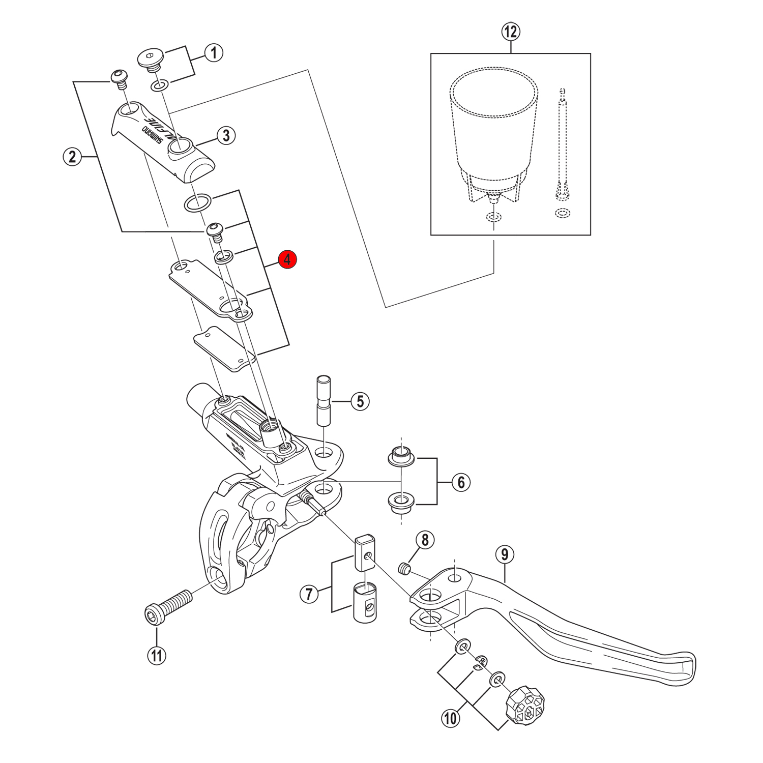 Shimano Deore XT BLM785 Separator Unit 8VC 9806