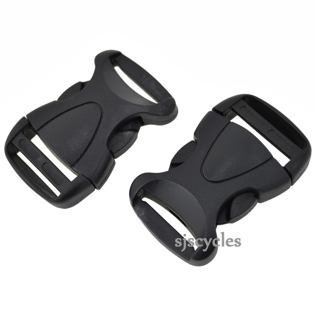 No Sew Plastic Dual Adjust Side Release Buckle 25mm Per Pair