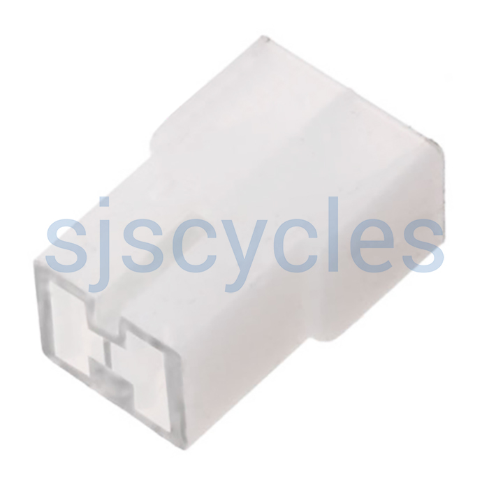 White Plastic Housing for 6.3mm Spade Connector
