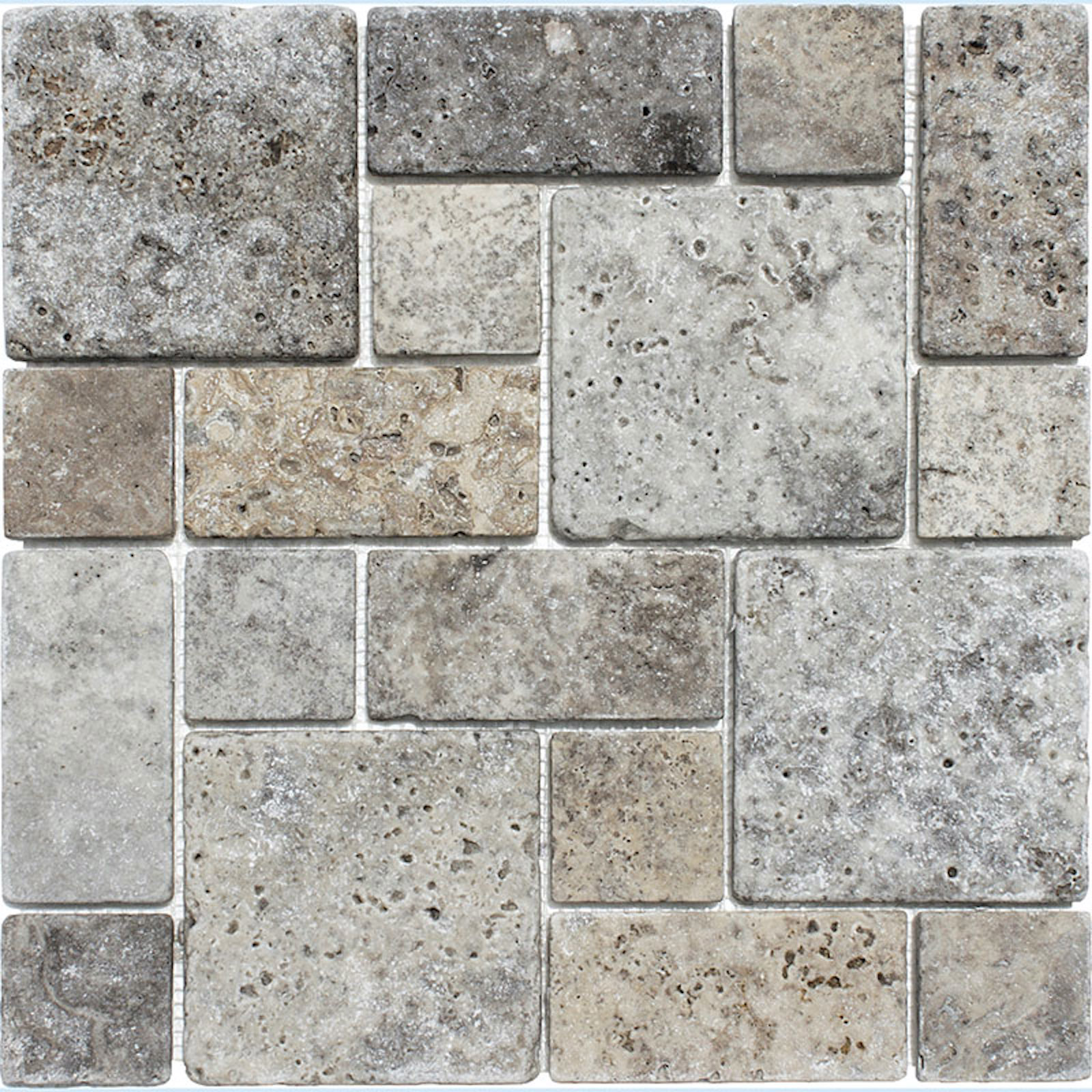 PEWTER TRAVERTINE ROMAN PATTERN TUMBLED Skala