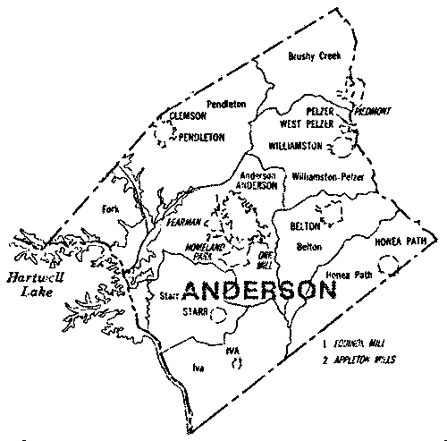 Map Of Anderson County Sc Anderson County, South Carolina SK Publications