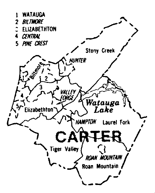 Map Of Carter County Tn
