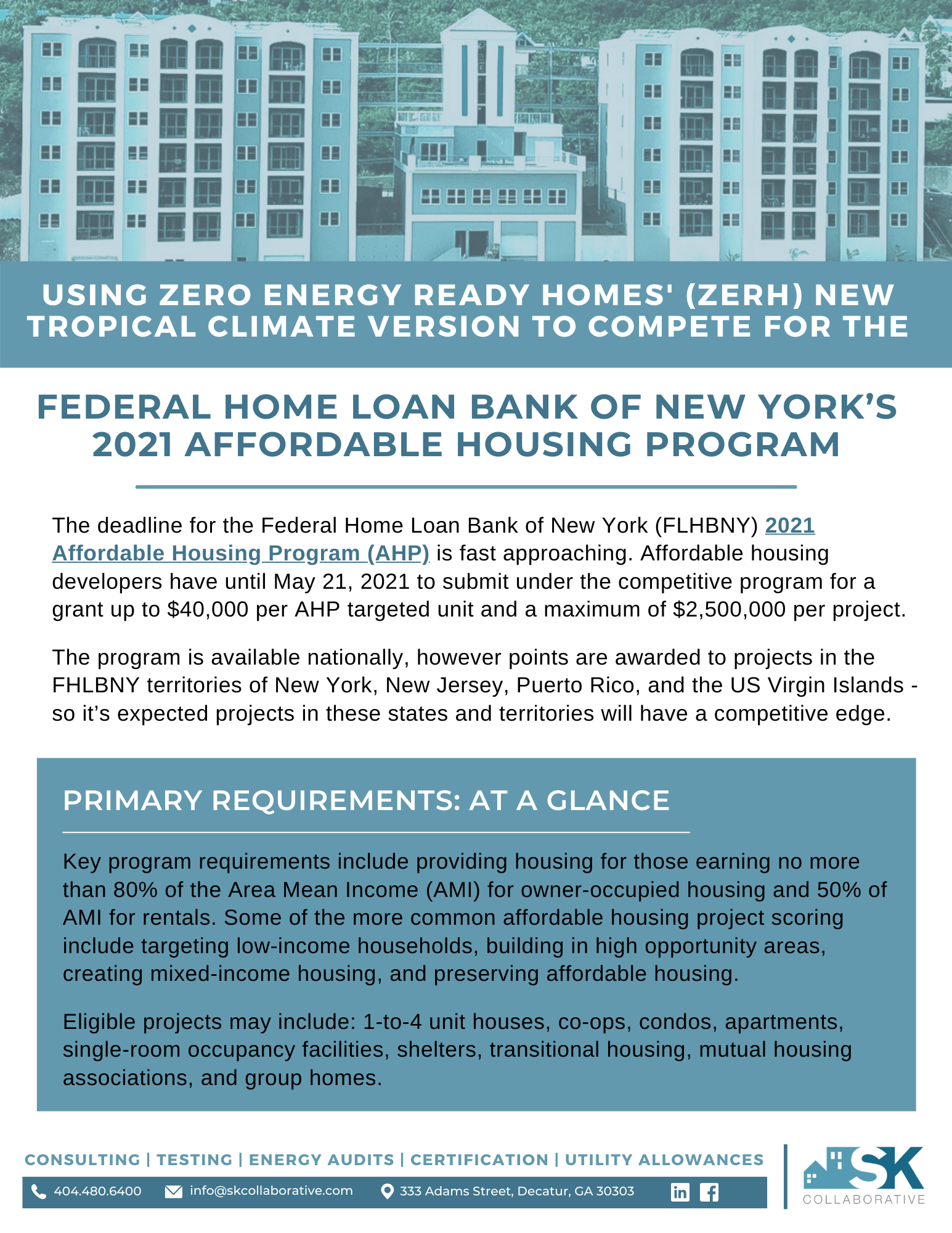 FHLBNY 2021 Affordable Housing Program Factsheet SK Collaborative