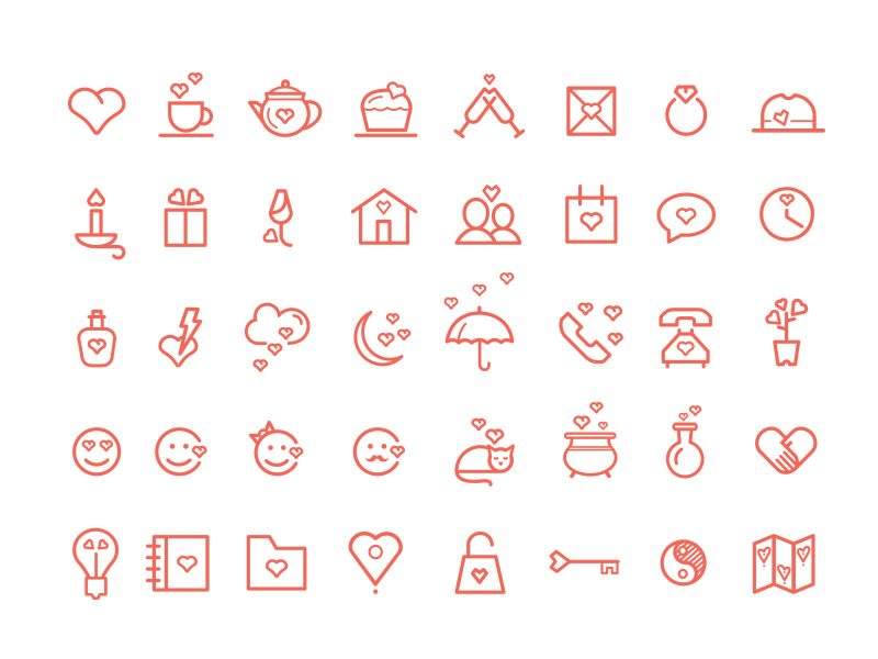 Valentine's Day Icon Set Sketch freebie Download free resource for
