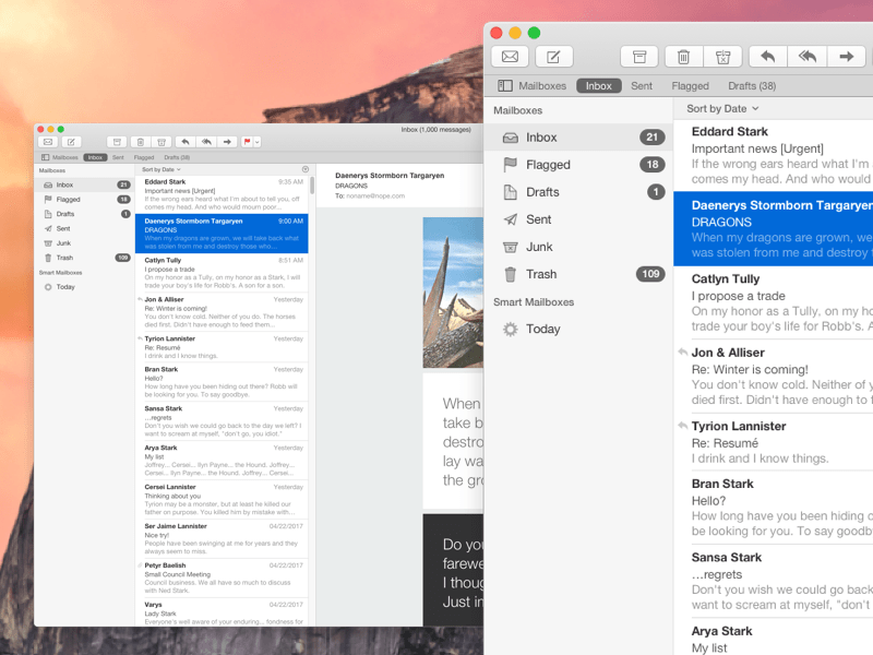 Apple Mail UI Sketch freebie Download free resource for Sketch Sketch App Sources