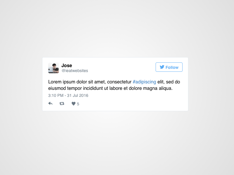 Embedded Tweet Sketch freebie Download free resource for