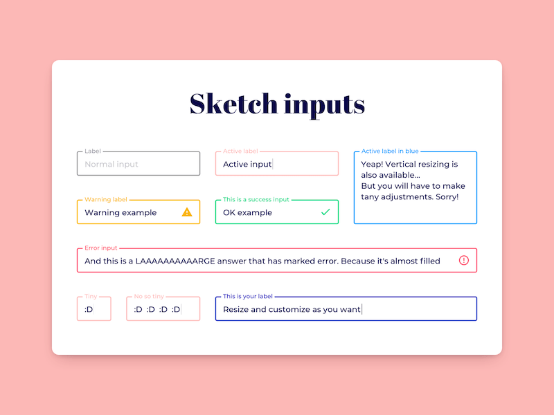 Sample Input Boxes Sketch freebie Download free resource for Sketch
