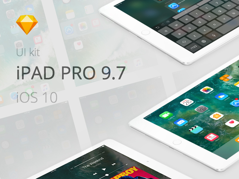 iOS 10 iPad Pro GUI Sketch freebie Download free resource for Sketch