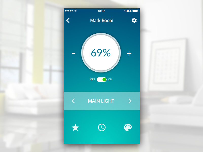 Lights Control UI Sketch freebie Download free resource for Sketch