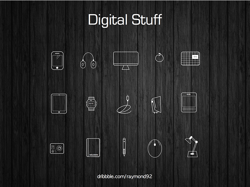 Digital Stuff Icon Set Sketch freebie Download free resource for