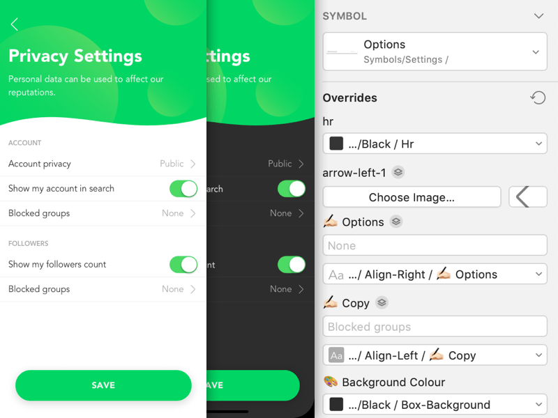 Settings Screen Sketch freebie Download free resource for Sketch